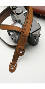 Mr.stone Handmade Genuine Leather Camera Strap For sony a7cR fujifilm XT5 Leica M1 Camera Shoulder Sling Belt (Shoulder support)