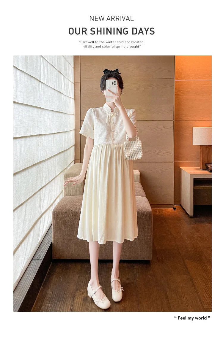 Pregnant Women's Clothing Summer Fashion New Style Loose and Slimming Dress
