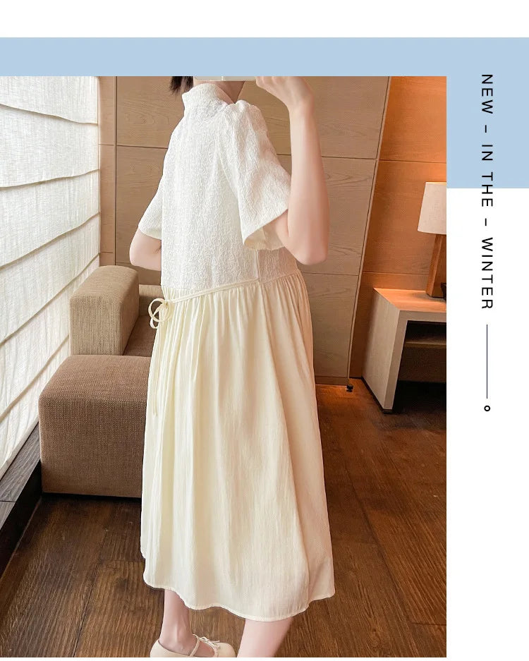 Pregnant Women's Clothing Summer Fashion New Style Loose and Slimming Dress