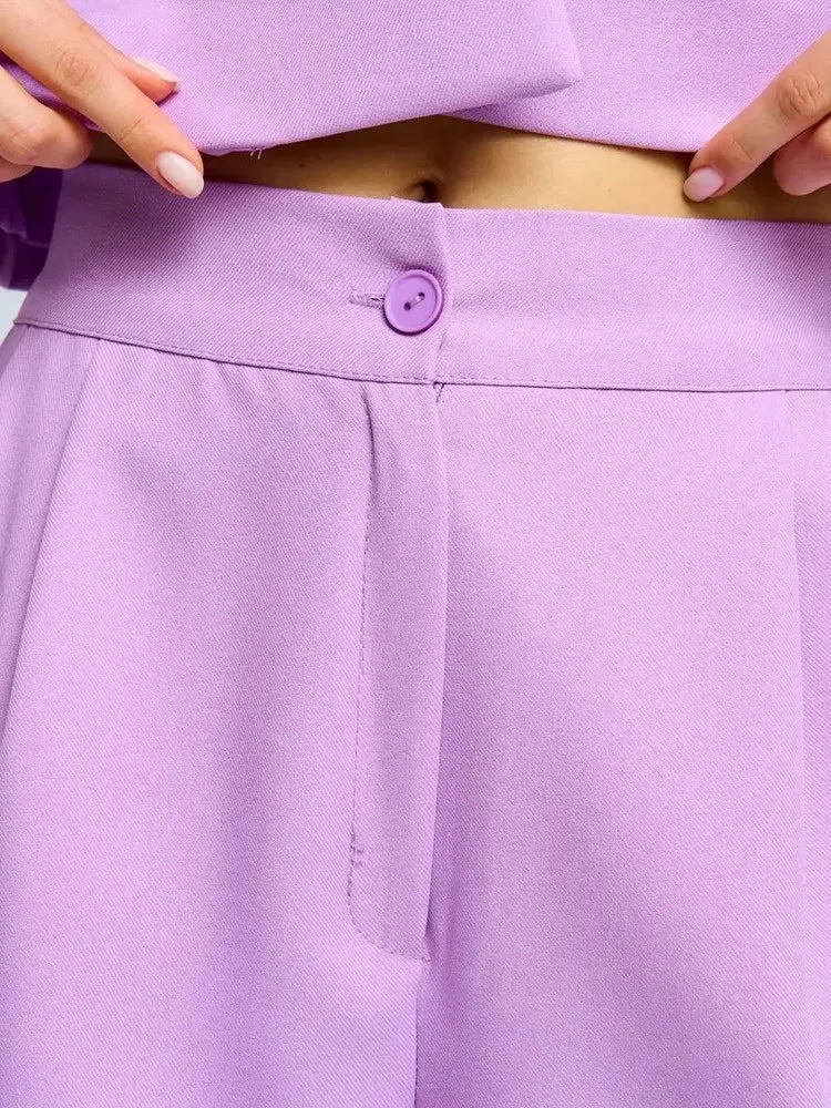 Women's Clothing Autumn New Fashion Casual Short Small Suit Slim Fit Trousers Women's Suit Костюм Женский Летний