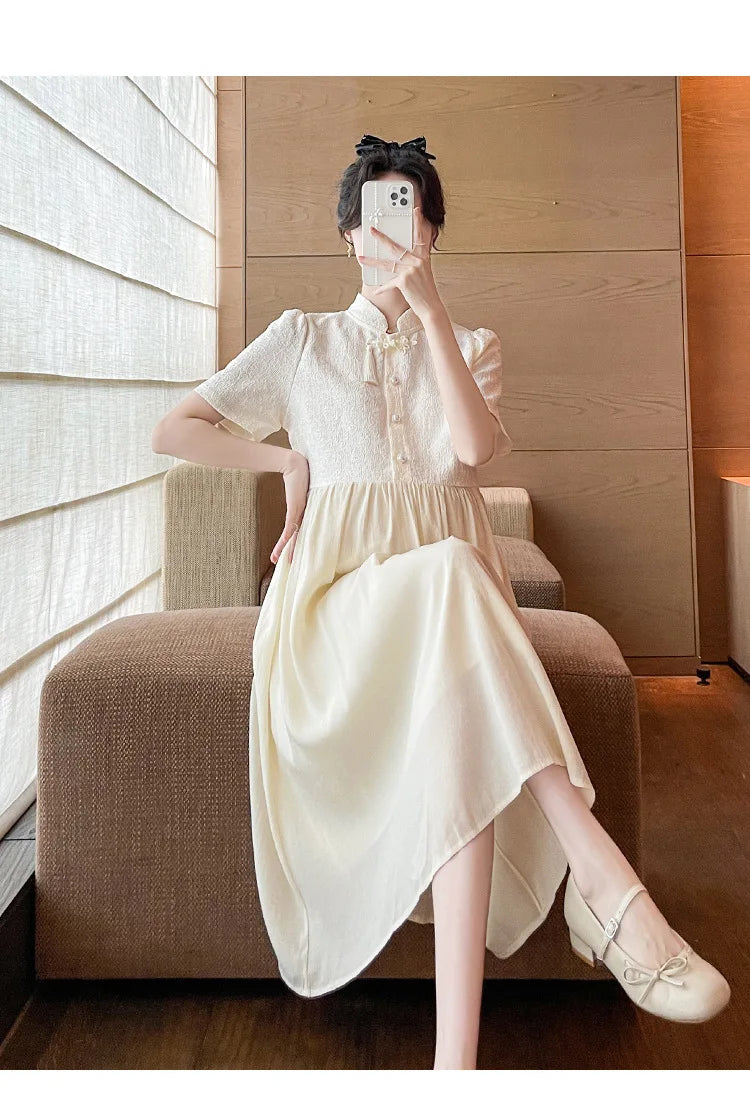 Pregnant Women's Clothing Summer Fashion New Style Loose and Slimming Dress