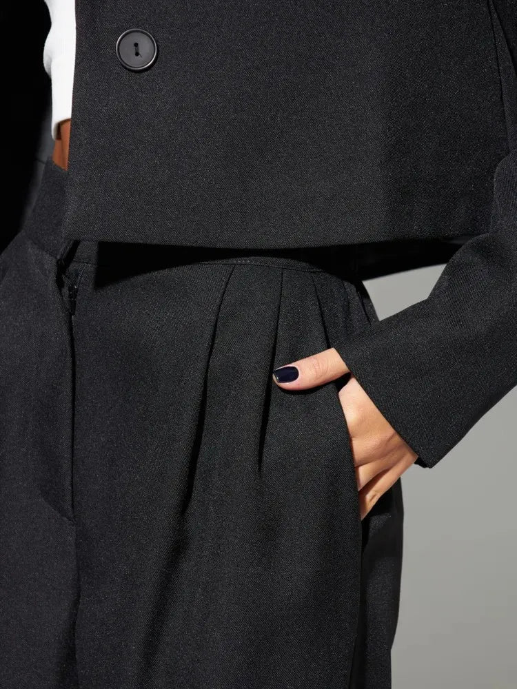 Women's Clothing Autumn New Fashion Casual Short Small Suit Slim Fit Trousers Women's Suit Костюм Женский Летний