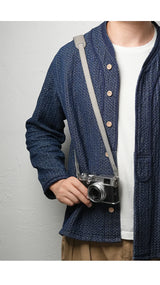 Mr.stone Handmade Genuine Leather Camera Strap For sony a7cR fujifilm XT5 Leica M1 Camera Shoulder Sling Belt (Shoulder support)