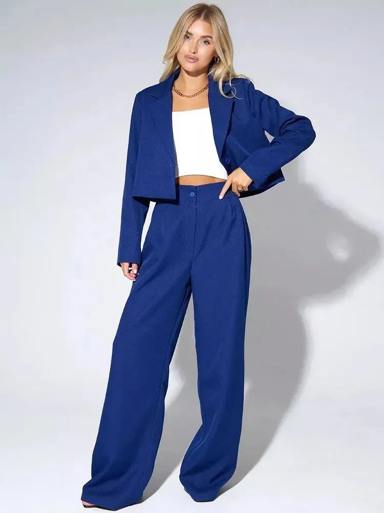 Women's Clothing Autumn New Fashion Casual Short Small Suit Slim Fit Trousers Women's Suit Костюм Женский Летний