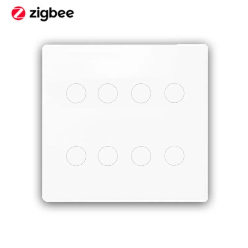 Melery 4x4 Brazil Zigbee Light Switch Touch Sensor Panel Tuya Smart Life Neutral Wire 4/6/8 Gang Remote by Alexa Dot Google Home
