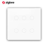 Melery 4x4 Brazil Zigbee Light Switch Touch Sensor Panel Tuya Smart Life Neutral Wire 4/6/8 Gang Remote by Alexa Dot Google Home