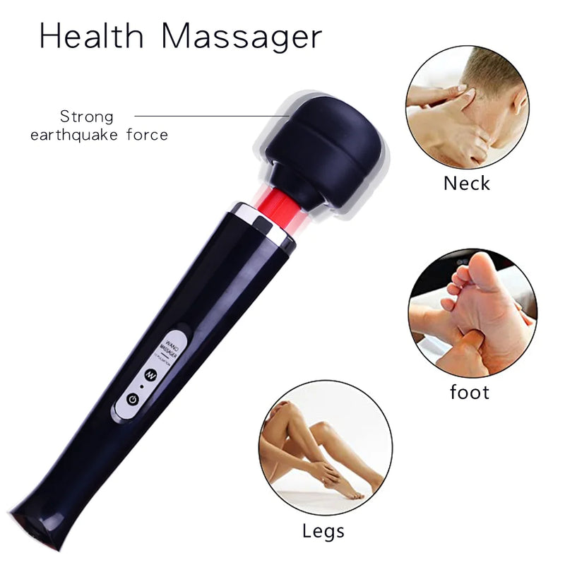 Multifunctional massage stick 10-frequency powerful vibrator Silicone material USB rechargeable large vibration massage stick
