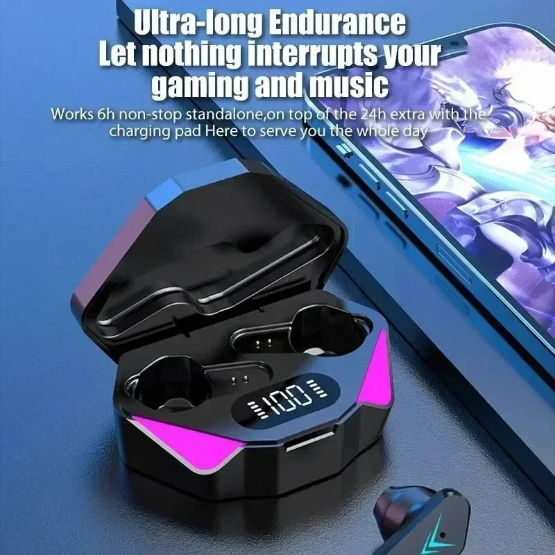 New X15 TWS Bluetooth Earphones Wireless Headphones 65ms Low Latency Earbuds Esport Gaming Headset Gamer Earphone Mic For phone