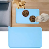 Pet Supplies Silicone Dog Bowl Mat with High Lips Non-Stick Waterproof Food Feeding Pad Puppy Feeder Tray Water Cushion Placemat
