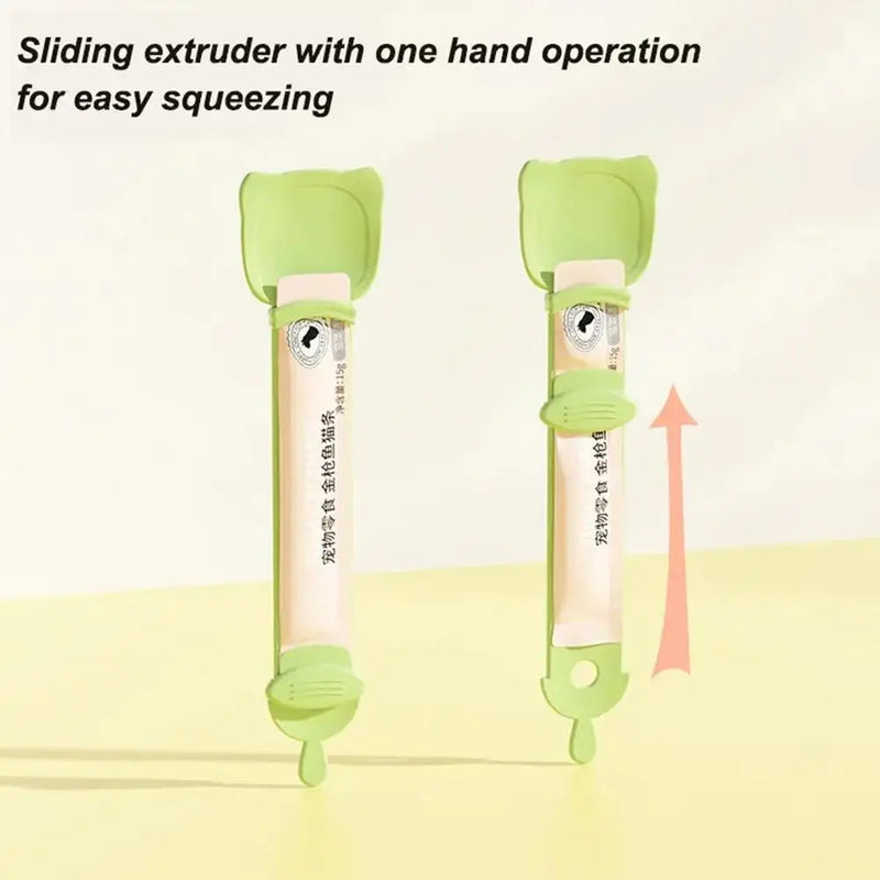 Pet Feed Spoon Food Scoop Cat Strip Squeezer Feeder Dispenser Indoors Puppy Kitten Snack Liquid Food Scoop Kitty Pet Supplies