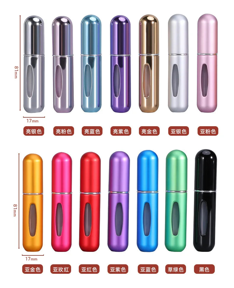Perfume Spray Refillable Bottle 1PC 5ml 8ml Mini Portable Atomizer Jar Scent Pump Empty Container Cosmetic Liquid Tools