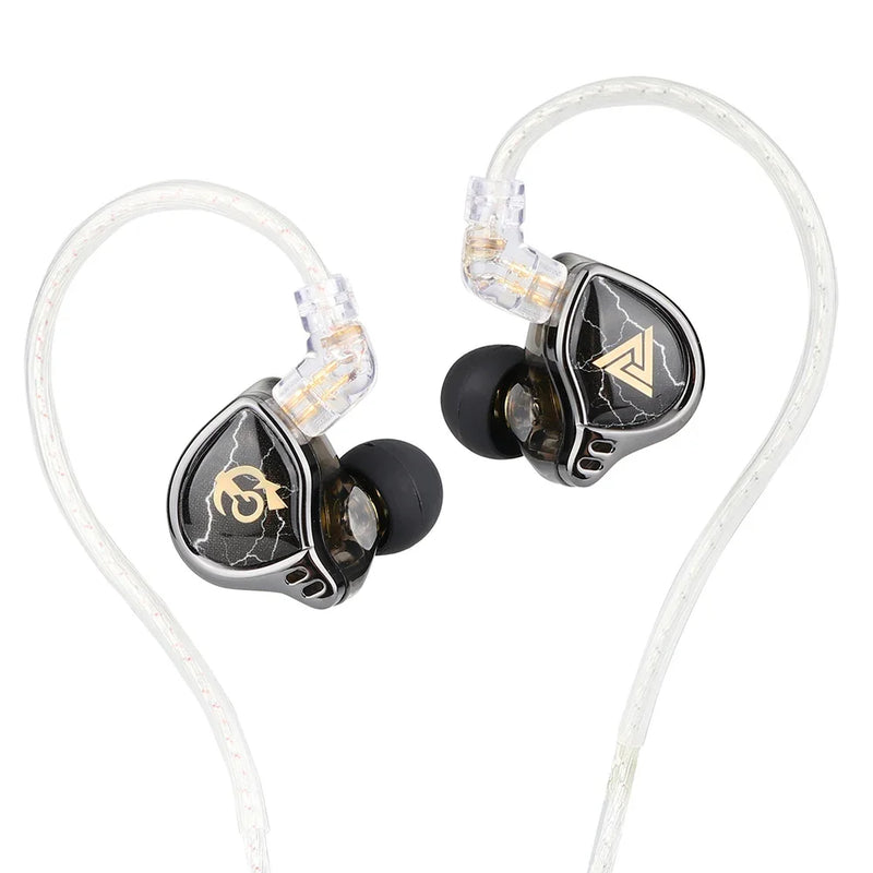 QKZ x HBB Earphones 10mm Titanium-Coated Diaphragm In Ear Monitor Headphones Hi-Fi Audio IEMs Outdoor sports headsets