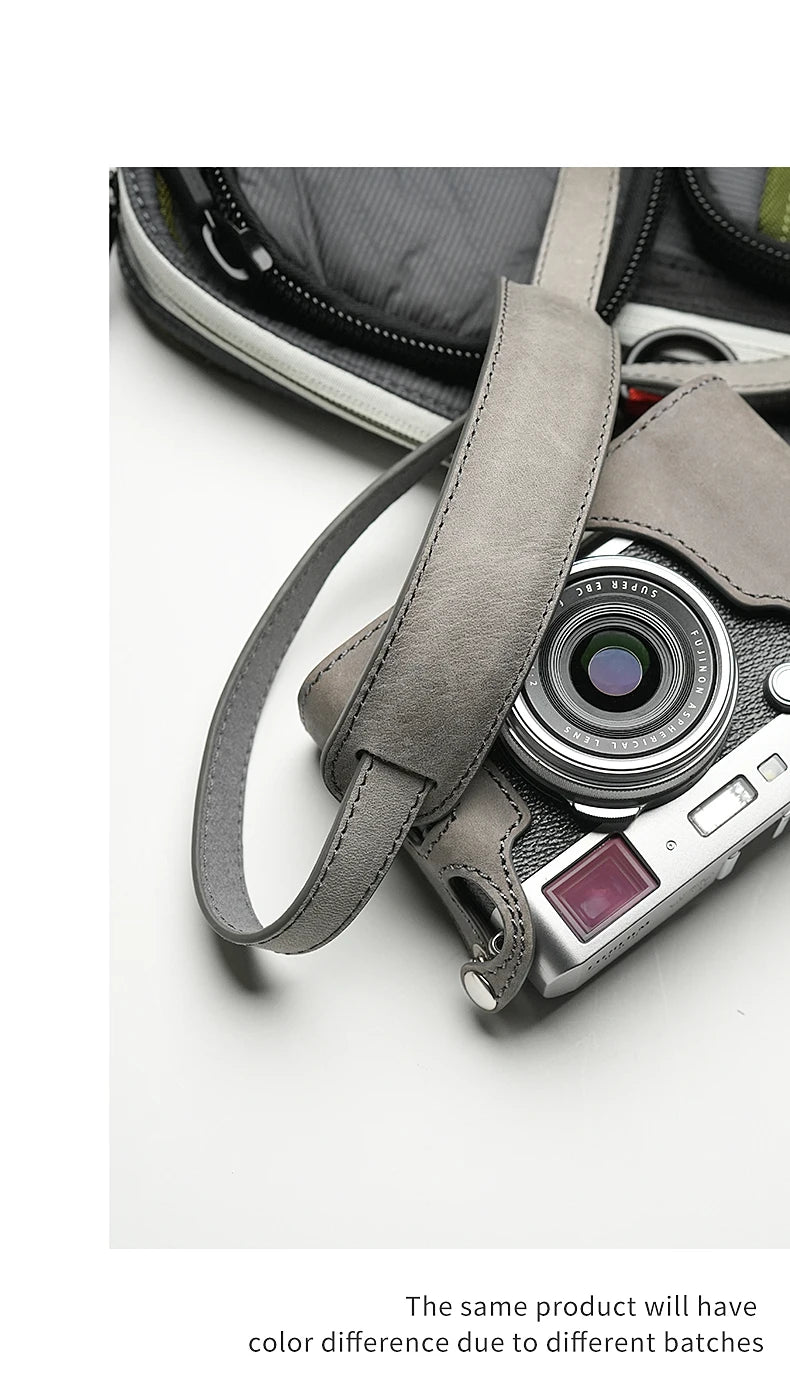 Mr.stone Handmade Genuine Leather Camera Strap For sony a7cR fujifilm XT5 Leica M1 Camera Shoulder Sling Belt (Shoulder support)