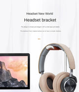 Curved Aluminum Headphone Stand Rack Sturdy Metal Gaming Headset Earphone Holder Hanger with Solid Base for Table Desk Display