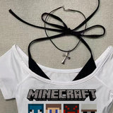 Woman Clothes for Women Trashy Y2k 2000s Tops With Suspenders Female Clothing Crop Top Sexys Summer Women's Cropped Emo Corset