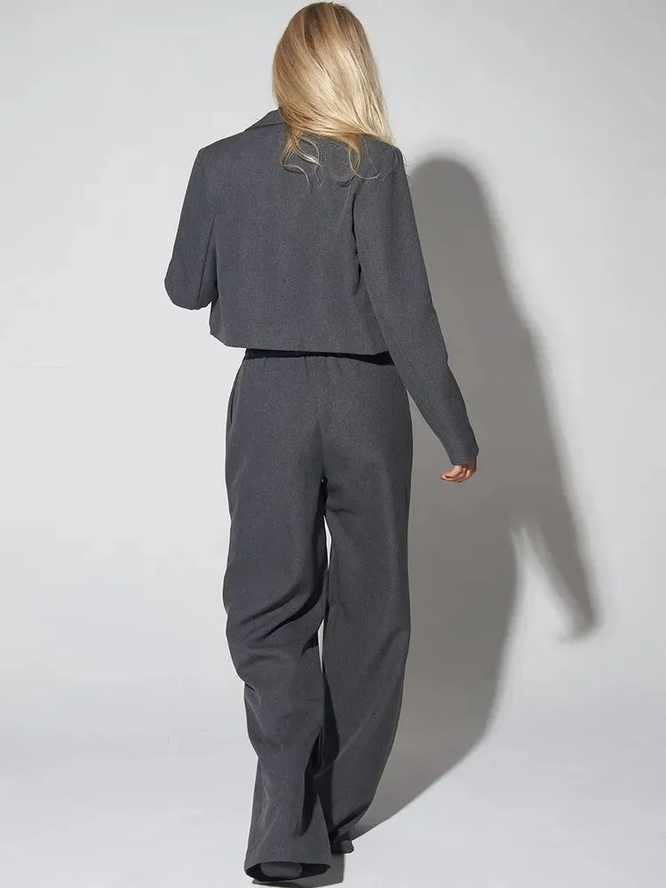 Women's Clothing Autumn New Fashion Casual Short Small Suit Slim Fit Trousers Women's Suit Костюм Женский Летний