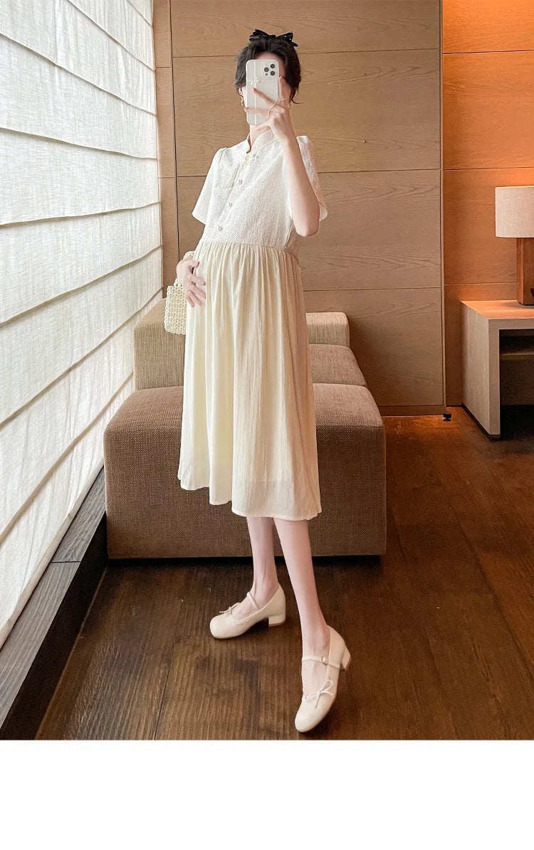Pregnant Women's Clothing Summer Fashion New Style Loose and Slimming Dress
