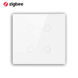 Melery 4x4 Brazil Zigbee Light Switch Touch Sensor Panel Tuya Smart Life Neutral Wire 4/6/8 Gang Remote by Alexa Dot Google Home