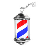 Barber Pole Light Rotating Hair Salon Shop Sign Stripe Windproof Water Resistant Rainproof LED Light for Entrance Indoor