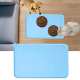 Pet Supplies Silicone Dog Bowl Mat with High Lips Non-Stick Waterproof Food Feeding Pad Puppy Feeder Tray Water Cushion Placemat