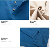 Men's Clothing  Men Spring Tops & Tees Male Fashion T-Shirts Stand Collar Long-sleeved Slim Base Shirt Homme Linen t-shirt