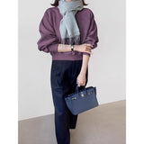 New Round Neck Short Retro Women's Top